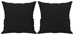 2 személyes fekete mikroszálas szövetkanapé párnákkal 140 cm