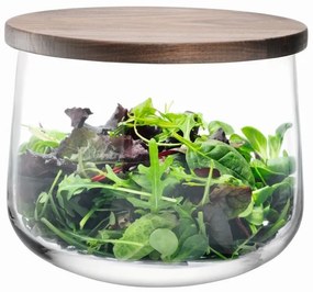 LSA International City tál diófa fedővel, 22cm átmérőjű, áttetsző, LSA, kézzel készített