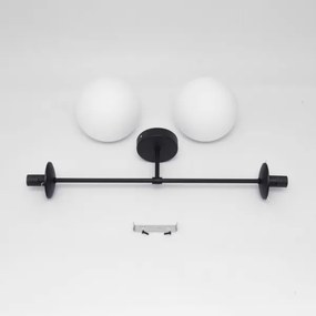 Felületre szerelhető csillár MOON 2xE27/15W/230V fekete