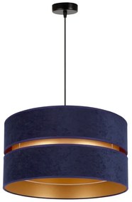 Duolla - Csillár zsinóron DUO 1xE27/15W/230V átm. 40 cm kék/arany