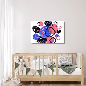 Kép - Motívum élénk színű körökkel (90x60 cm)