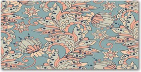Konyhai panel Etnikai virágok 140x70 cm Ragasztó