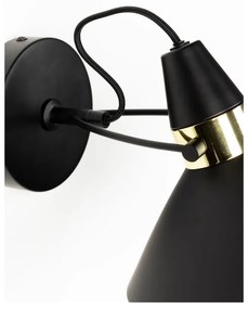 Fekete fali lámpa Jona – White Label