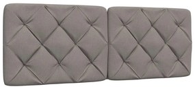 tópszínű szövet ágykeret LED-es matrac nélkül 140 x 200 cm