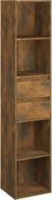 Könyvesszekrény, füstölt tölgy, 36x30x171 cm