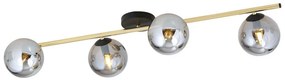 EMIBIG 1246-4 SPLENDI Glamour Mennyezeti Lámpa Fekete, Grafit, Arany E14 IP20
