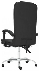 vidaXL fekete műbőr dönthető irodai masszázsszék