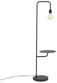 Modern fekete állólámpa kerek asztallal - Ostrich