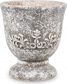 Virágtartó Kerek Beton Szürke Rusztikus 21x20cm Lábvédő