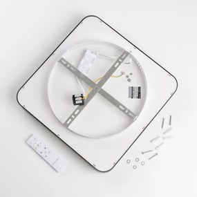 Brilagi - Dimmelhető LED mennyezeti lámpa FALCON II LED/80W/230V 40x40 cm fekete + távirányító