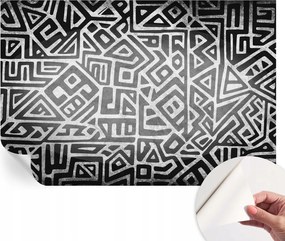 Öntapadós tapéta Fali furnér 3D hatás Geometrikus labirintus 104x70