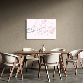 Kép - rózsaszín virágok (90x60 cm)