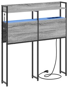 Fejtámla LED -es lámpákkal Szürke sonoma 100 cm Faanyag