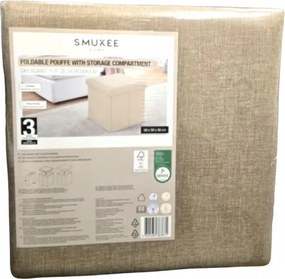 Kárpitozott puff Smukee fekete