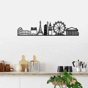 European fém fali dekoráció, 120×29 cm