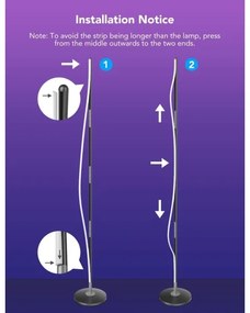 Govee - LED RGBW Fényerőszabályozható állólámpa LITE MATTER LED/24W/230V Wi-Fi