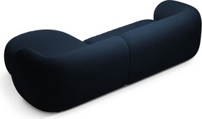 Kék bársony sarokkanapé (jobb oldali-heverő résszel) Kate – Micadoni