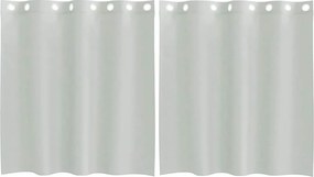 vidaXL 2 db világosszürke fátyolfüggönyök rojtokkal 140x140 cm