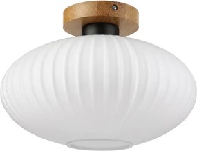 Mennyezeti lámpa HARMA WOOD 1xE27/15W/230V tölgy/fehér Ø 30 cm