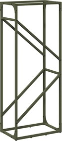 vidaXL olívazöld hidegen hengerelt acél tűzifatároló 40x25x100 cm