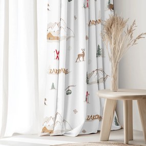 Goldea karácsonyi pamut drapéria - zakopane 140x150 cm