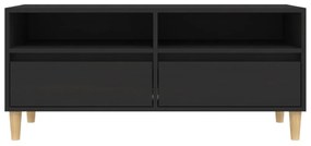 fekete szerelt fa TV-szekrény 100 x 34,5 x 44,5 cm