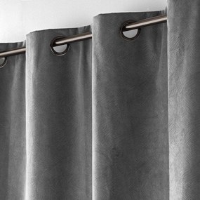 Antracitszürke bársony függöny 140x260 cm Olympe – douceur d'intérieur