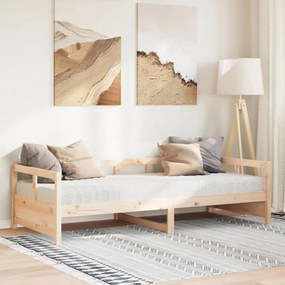 tömör fenyőfa kanapéágy matraccal 80 x 200 cm