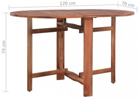 tömör akácfa kerti asztal 120 x 70 x 74 cm