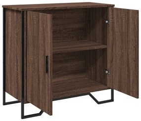 fekete szerelt fa tálalóasztal 78 x 35,5 x 74,5 cm