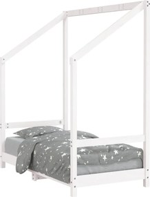vidaXL fehér tömör fenyőfa gyerekágykeret 70 x 140 cm