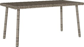 vidaXL téglalap szürke polyrattan kerti dohányzóasztal 80x40x37cm
