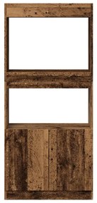 antik fa színű szerelt fa magasszekrény 63 x 33 x 140 cm