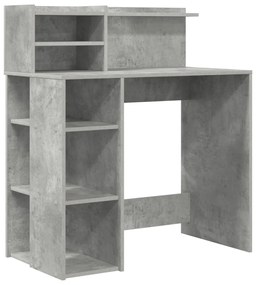 tárolós asztal Beton szürke 90x48x101.5 cm Szerelt fa