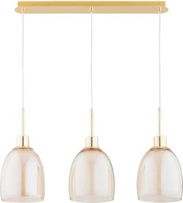 ALFA 62499 DERSEL Többágú Függesztett Lámpa Borostyán, Arany E27 IP20