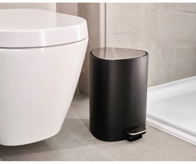 Matt fekete acél pedálos szemetes 5 l EasyStore Luxe – Joseph Joseph
