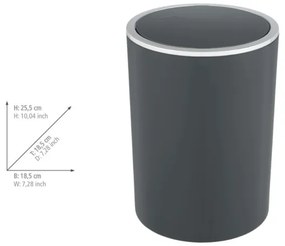 WENKO 25146100 - INCA kosár 18,5x25,5 cm antracit/fényes króm