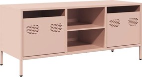vidaXL rózsaszín hidegen hengerelt acél TV-szekrény 101,5x39x43,5 cm