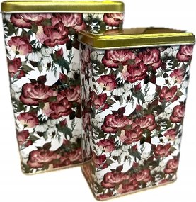 Smukee Fémdobozok 2 db Nagy és Kicsi Virágokkal