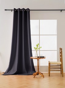 Függöny OXFORD LIGHT 140x250 cm, sötétszürke Felfüggesztés: Hullámos sínszalag