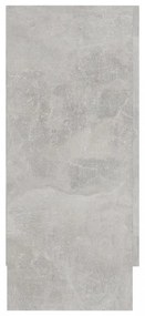 betonszürke szerelt fa vitrinszekrény 120 x 30,5 x 70 cm