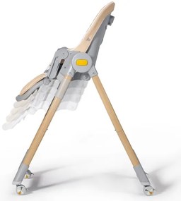 KINDERKRAFT - Gyermek etetőszék 2in1 LASTREE bézs/szürke