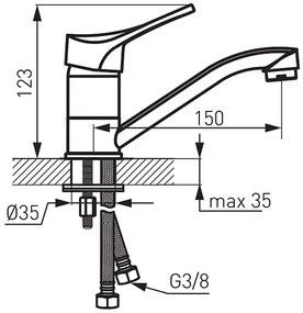 FERRO STILLO mosdócsaptelep, króm, BSL2A