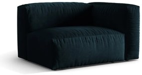 Sötétkék bársony kanapé modul (jobb oldali) Martina – Micadoni