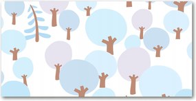 Fotótapéta üvegfalra Színes fák 140x70