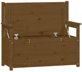 mézbarna tömör fenyőfa pad 112,5x51,5x96,5 cm
