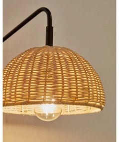 Fekete-natúr színű fali lámpa ø 23 cm Damila – Kave Home