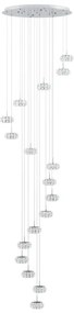 Eglo 39546 - LED Dimmelhető kristálycsillár zsinóron CORLIANO 17xLED/4,5W/230V