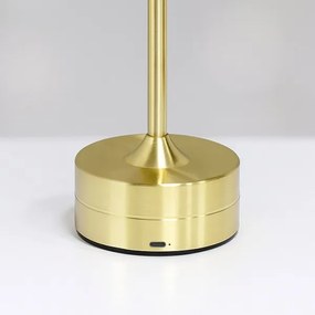 LED újratölthető érintőkapcsolós asztali lámpa TAVOLO LED/2,5W/5V 2400 mAh 3000-6000K arany