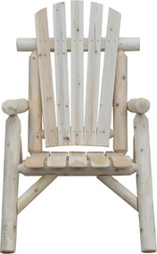 Outsunny Időjárásálló Adirondack Szék Fából készült Kültéri Kertiszék Magas Támlával és Karfákkal Erkélyszék Kerti Ülőhely 83cm x 68cm x 101cm Termész
